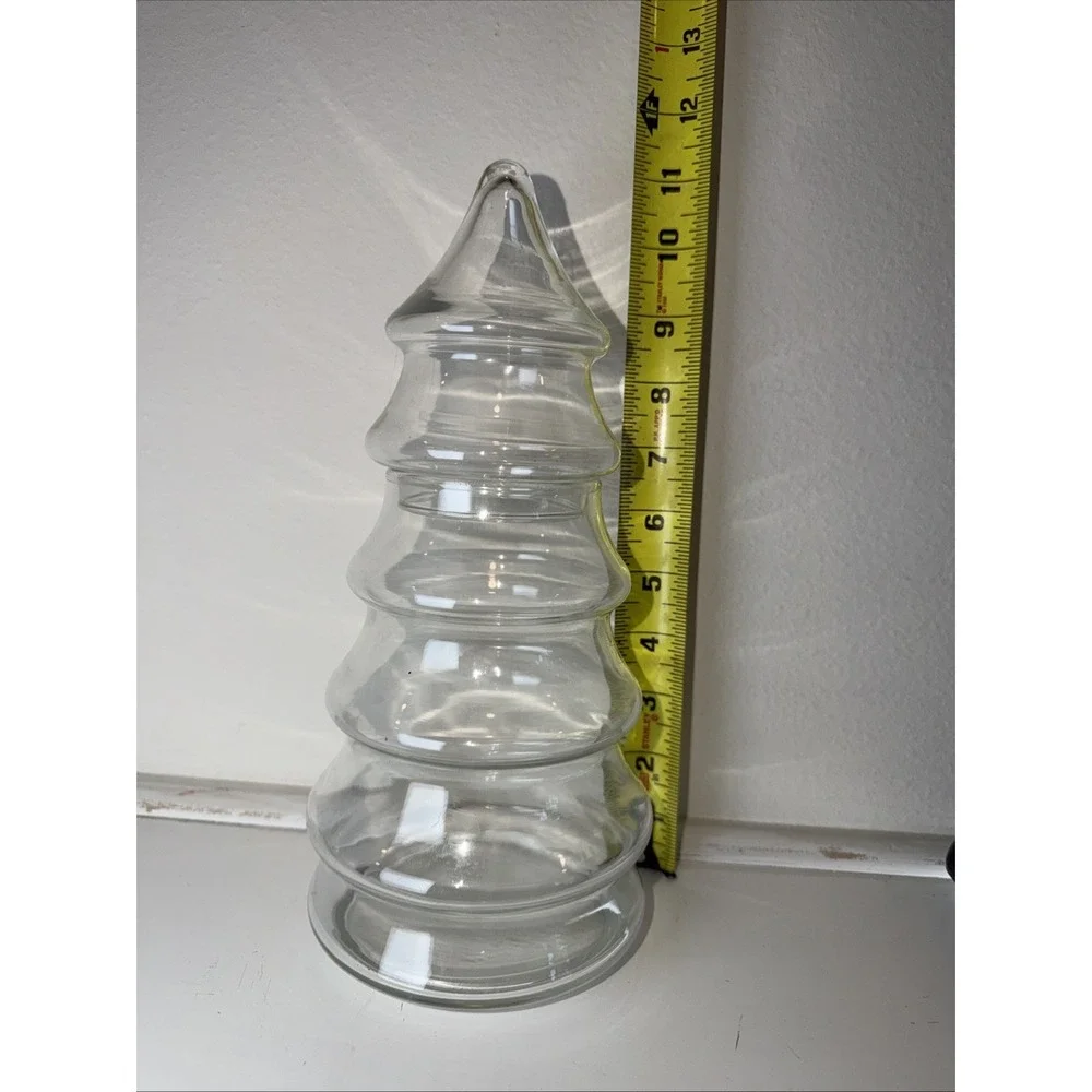 Vintage‎ Clear Apothecary Tree 6 Tier Clear Glass Christmas Tree Shaped Jar